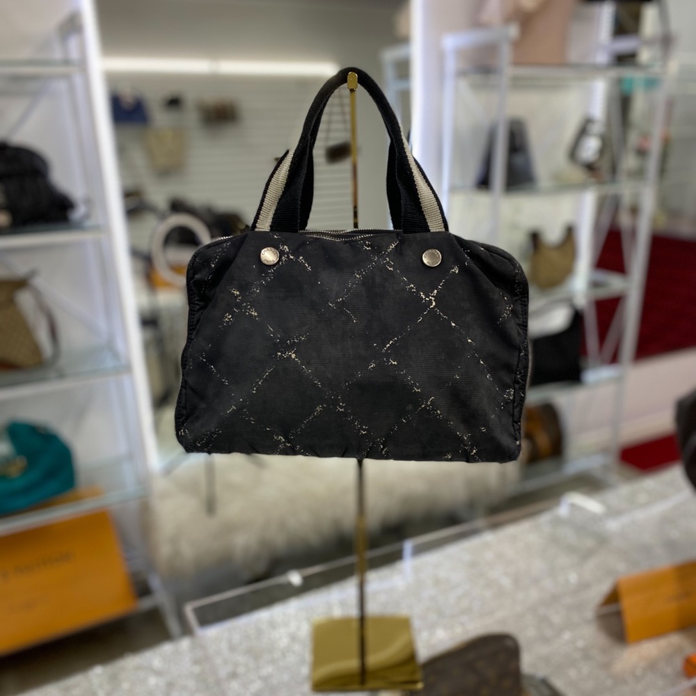 CHANEL Travel Line Boston Bag Handbag